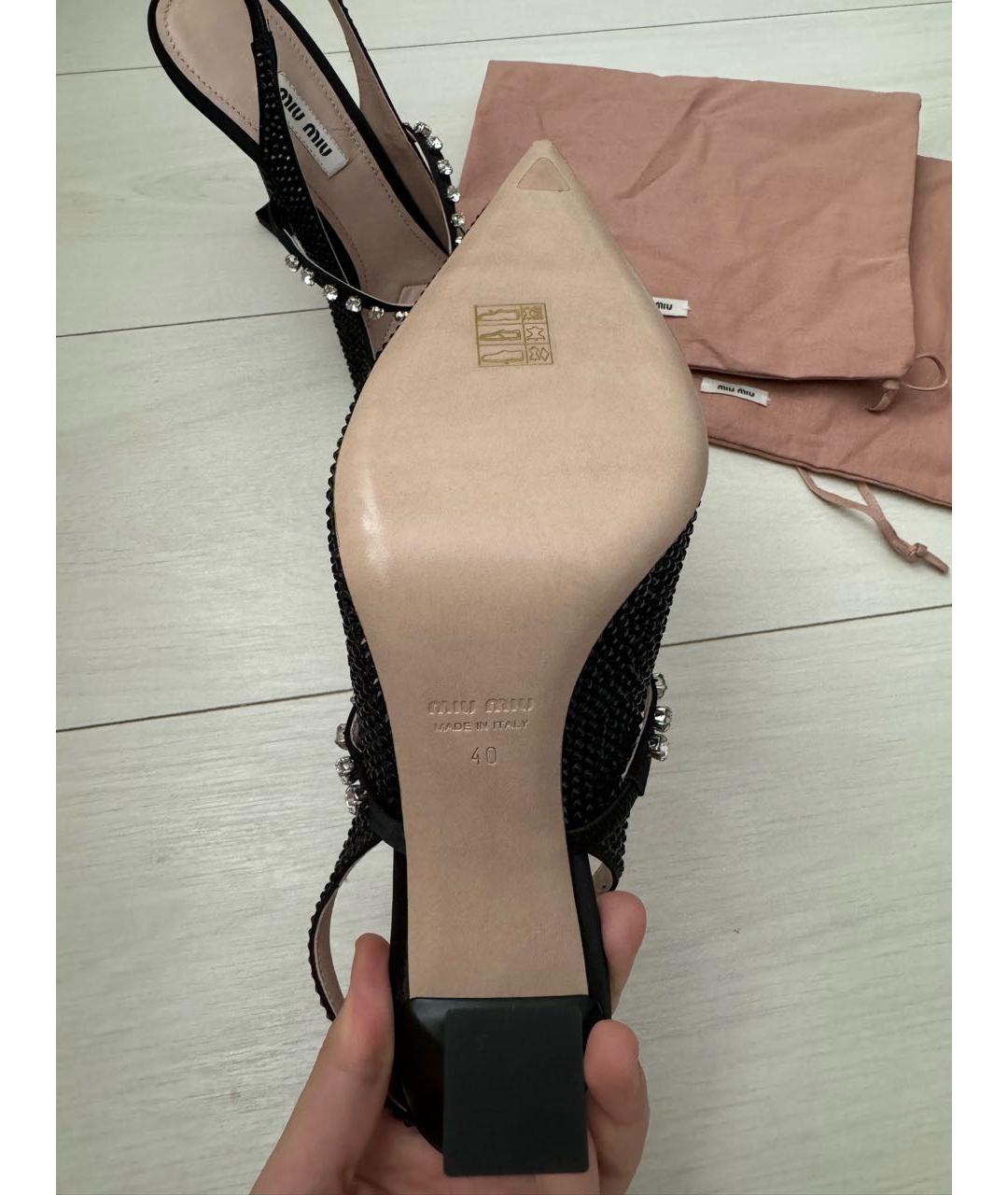 MIU MIU Черные кожаные туфли, фото 4