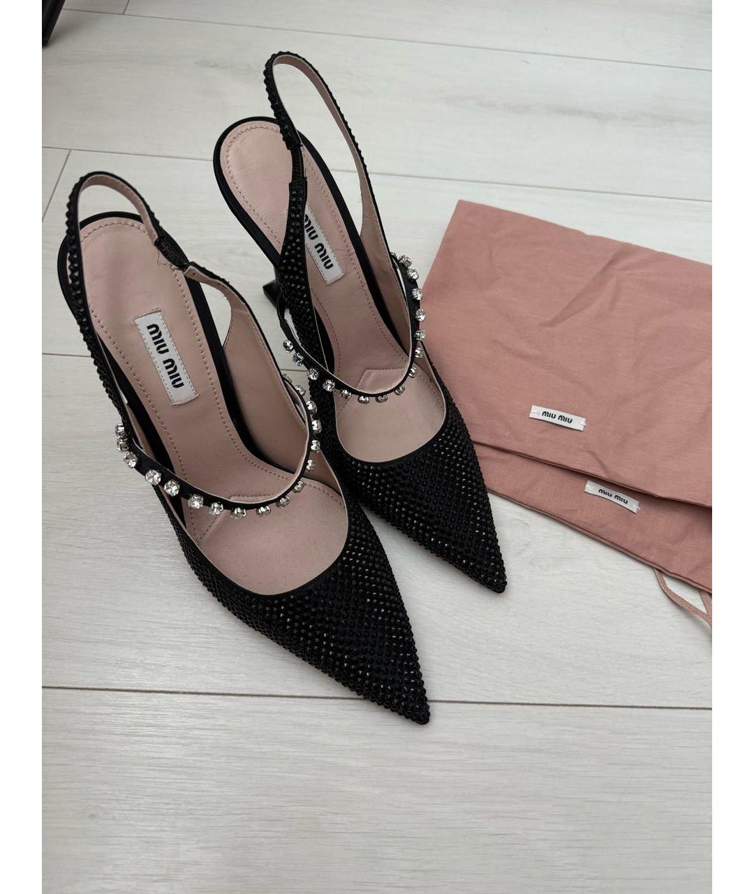 MIU MIU Черные кожаные туфли, фото 2