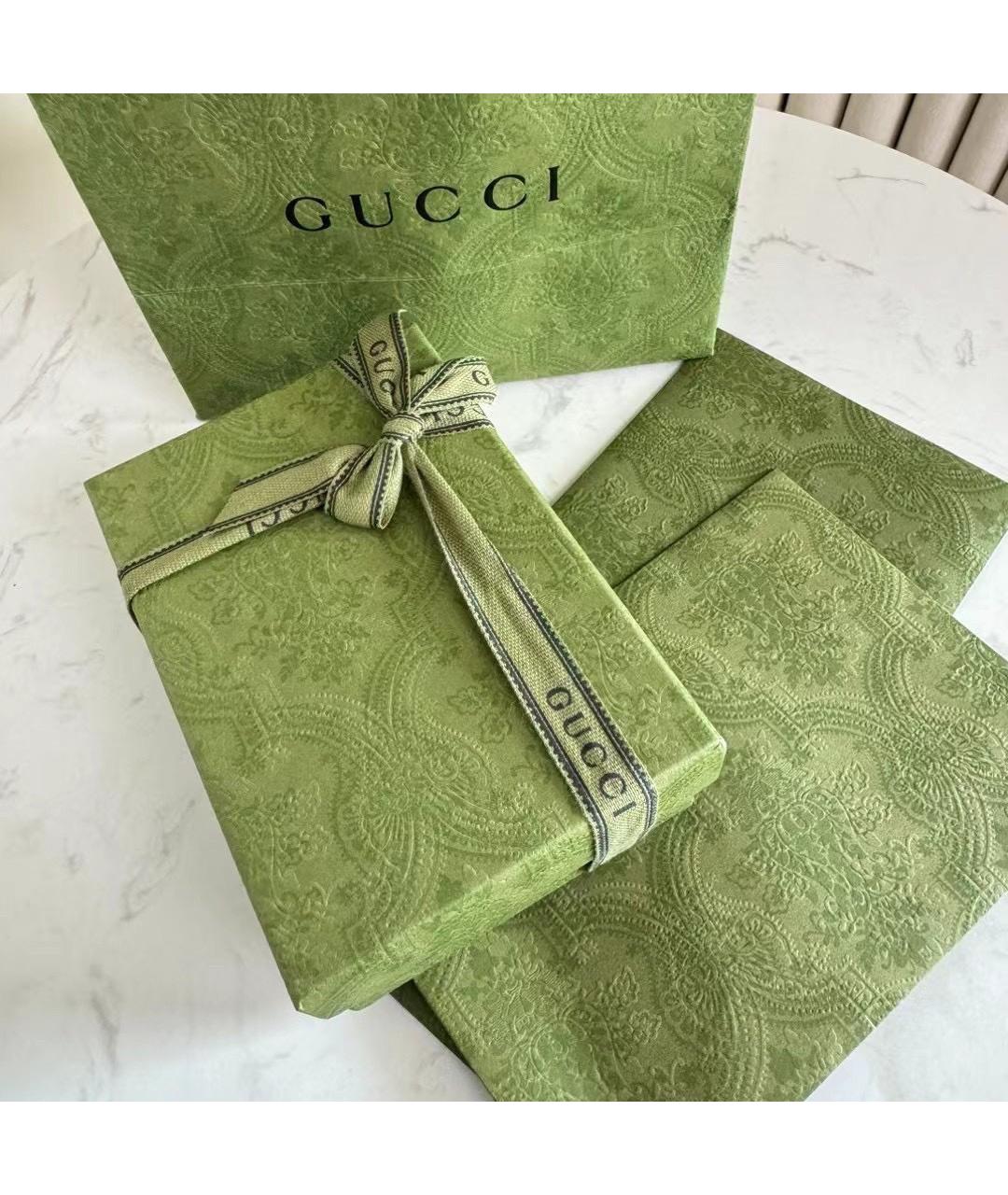 GUCCI Черный кожаный кошелек, фото 9