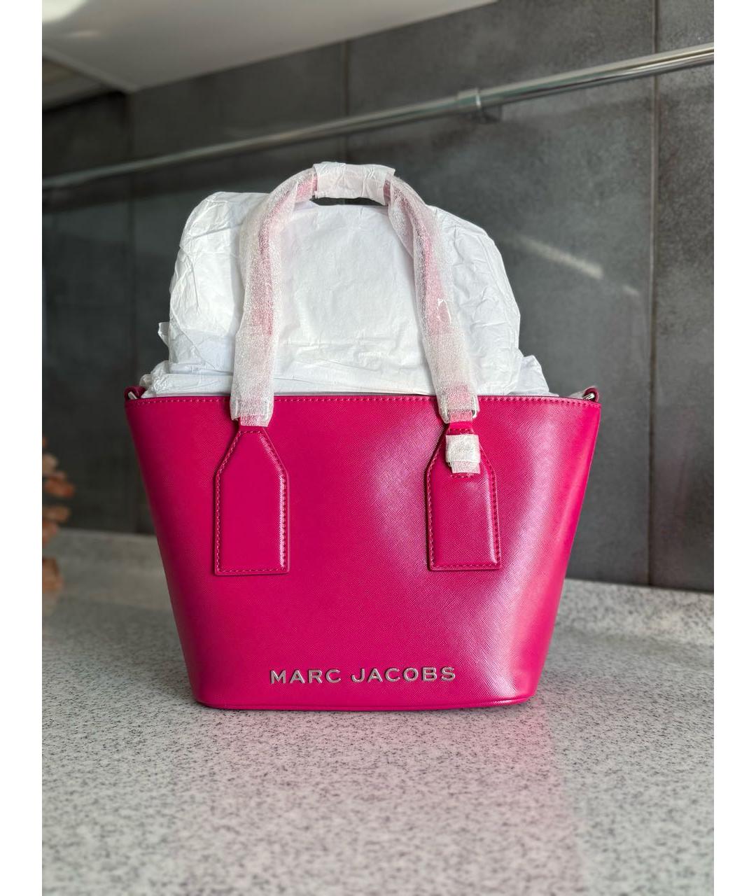 MARC JACOBS Фуксия сумка с короткими ручками из искусственной кожи, фото 5
