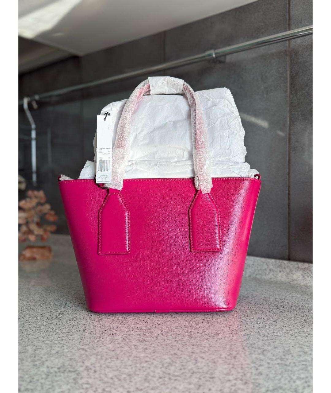MARC JACOBS Фуксия сумка с короткими ручками из искусственной кожи, фото 7