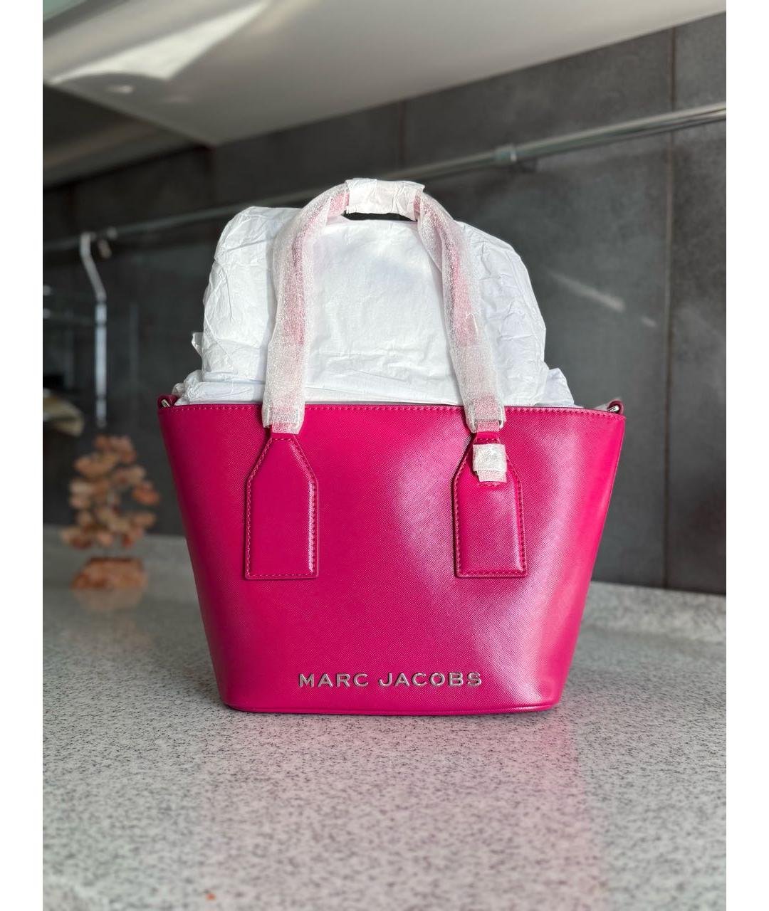 MARC JACOBS Фуксия сумка с короткими ручками из искусственной кожи, фото 6