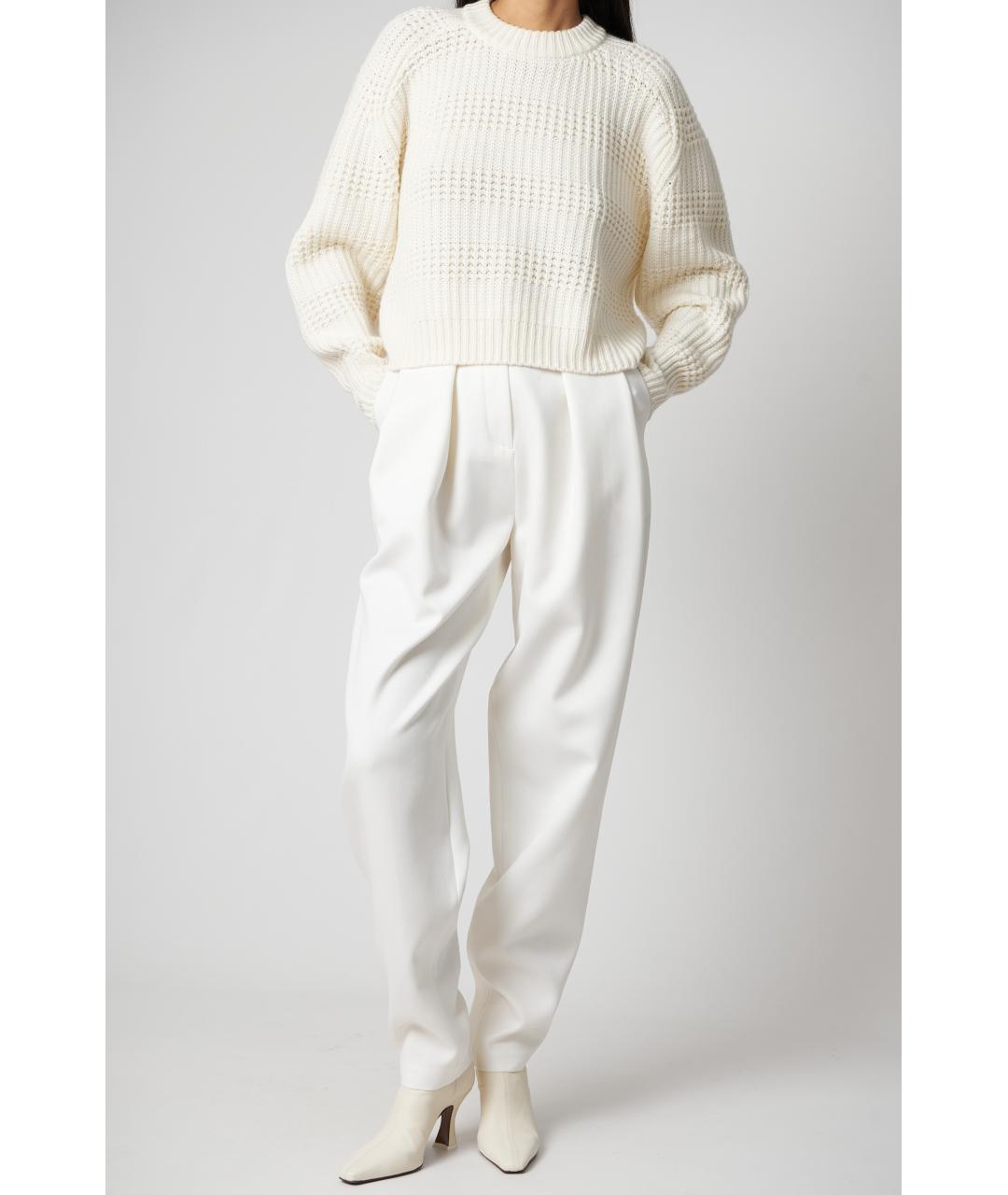 LOULOU STUDIO Бежевый кашемировый джемпер / свитер, фото 2