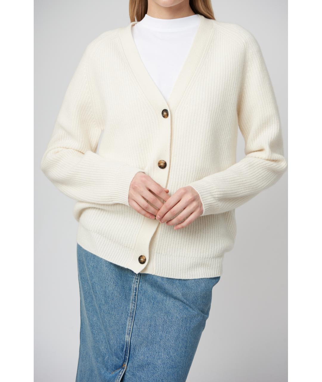 LOULOU STUDIO Бежевый кашемировый кардиган, фото 2