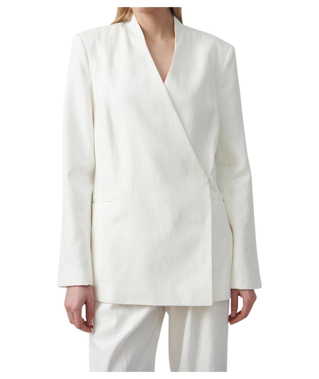 LOULOU STUDIO Белый хлопковый жакет/пиджак, фото 1