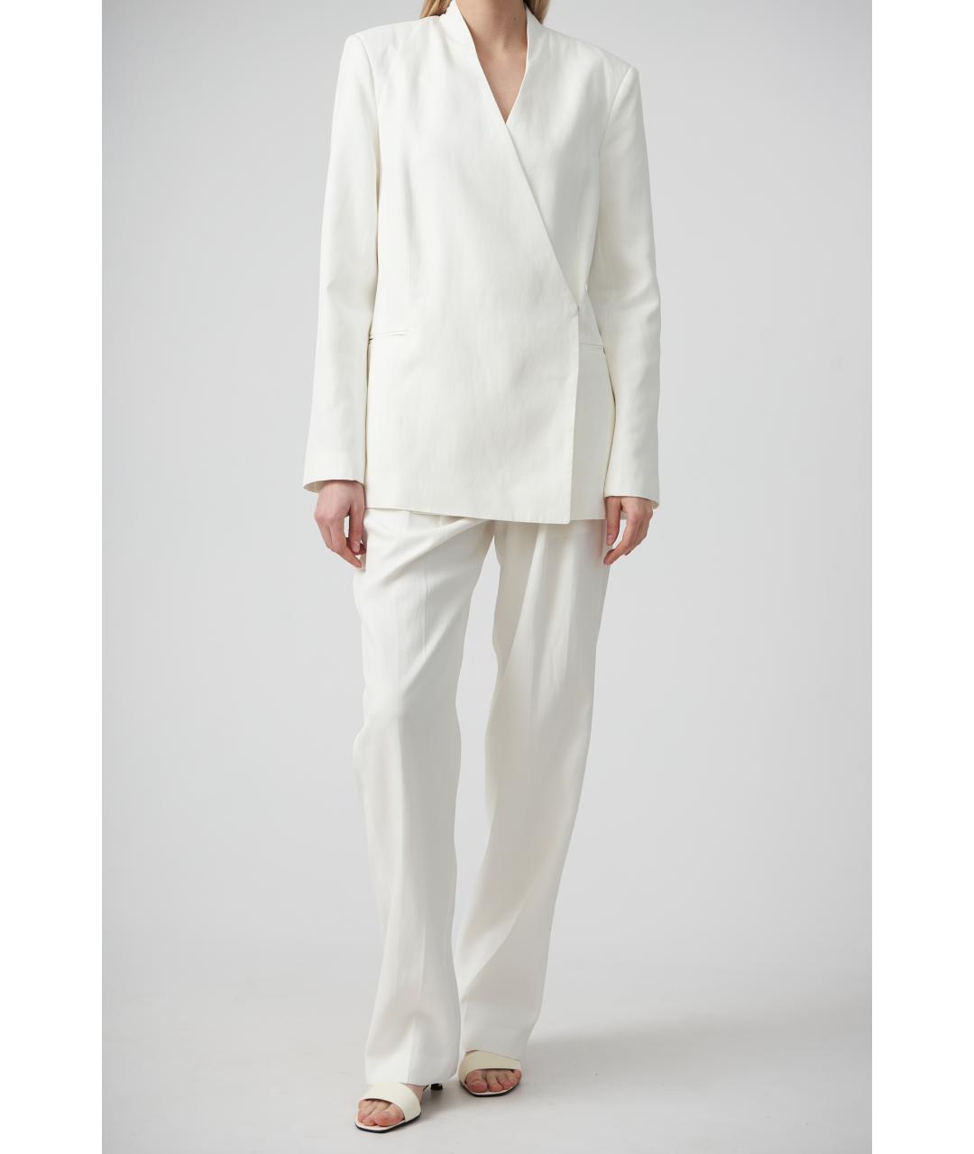 LOULOU STUDIO Белый хлопковый жакет/пиджак, фото 2