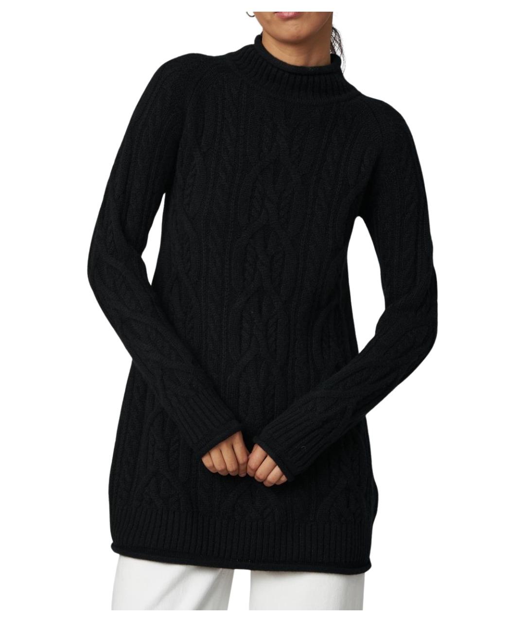 LOULOU STUDIO Черный кашемировый джемпер / свитер, фото 1