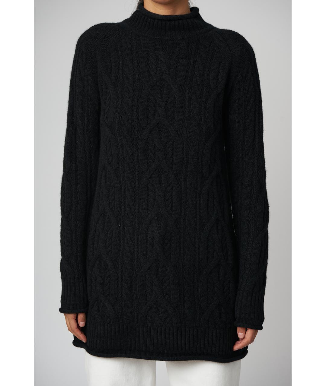 LOULOU STUDIO Черный кашемировый джемпер / свитер, фото 3
