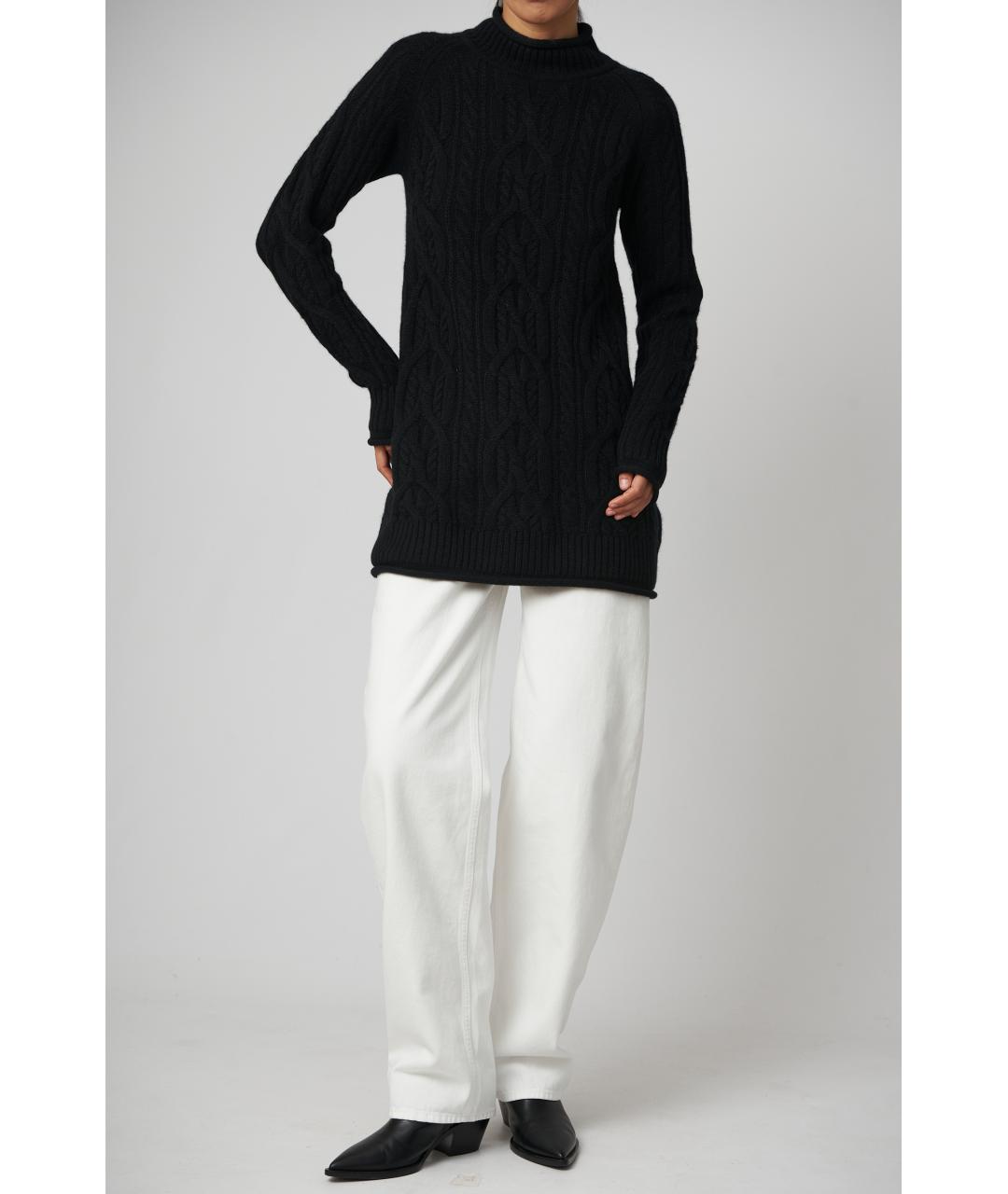 LOULOU STUDIO Черный кашемировый джемпер / свитер, фото 2