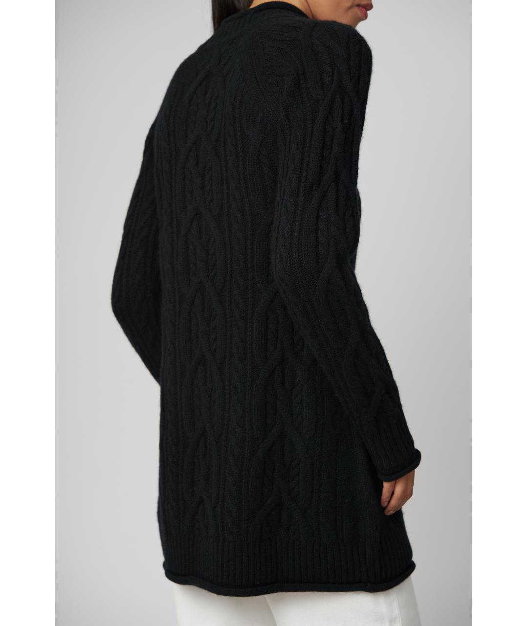 LOULOU STUDIO Черный кашемировый джемпер / свитер, фото 4