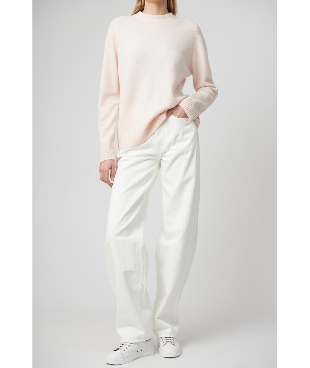 LOULOU STUDIO Розовый кашемировый джемпер / свитер, фото 2