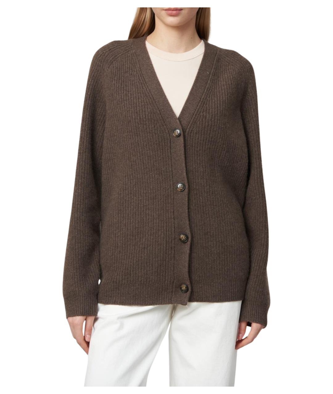 LOULOU STUDIO Коричневый кашемировый кардиган, фото 1