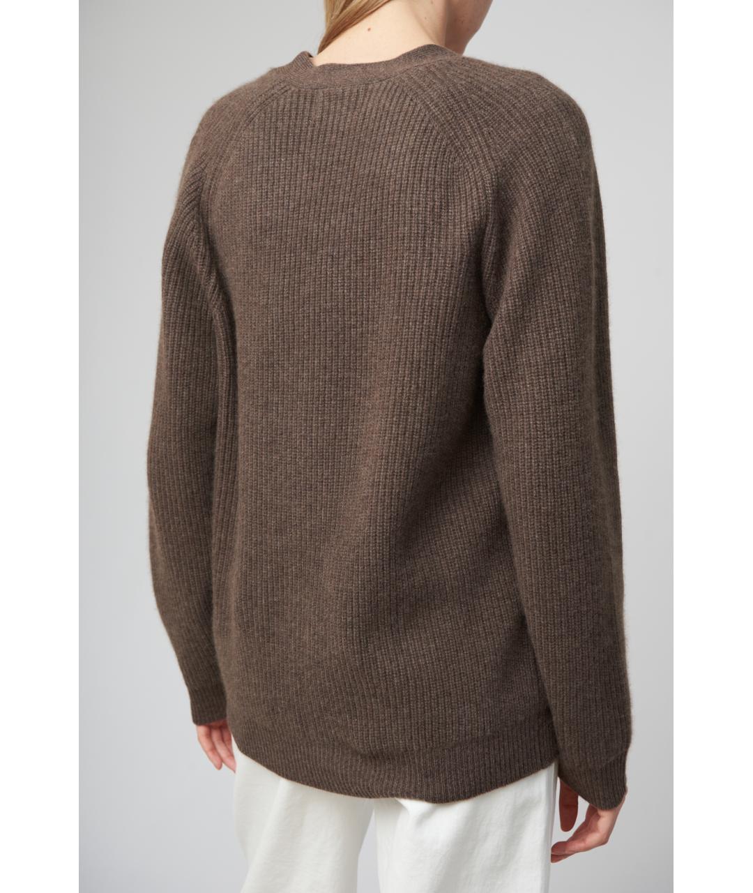 LOULOU STUDIO Коричневый кашемировый кардиган, фото 4
