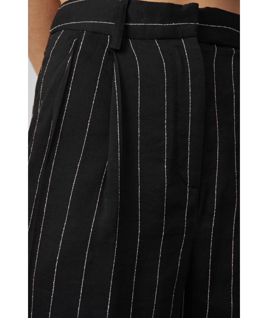 LOULOU STUDIO Черные вискозные прямые брюки, фото 2