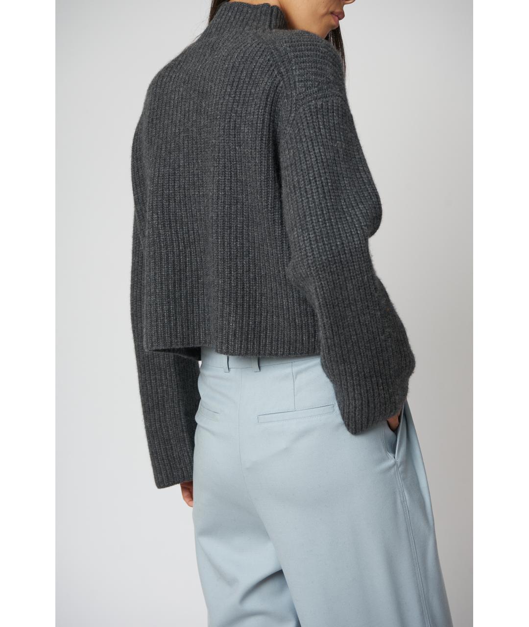 LOULOU STUDIO Серый кашемировый джемпер / свитер, фото 3