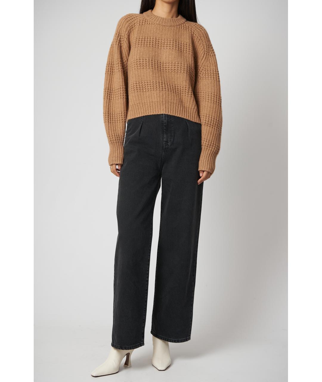 LOULOU STUDIO Коричневый кашемировый джемпер / свитер, фото 2