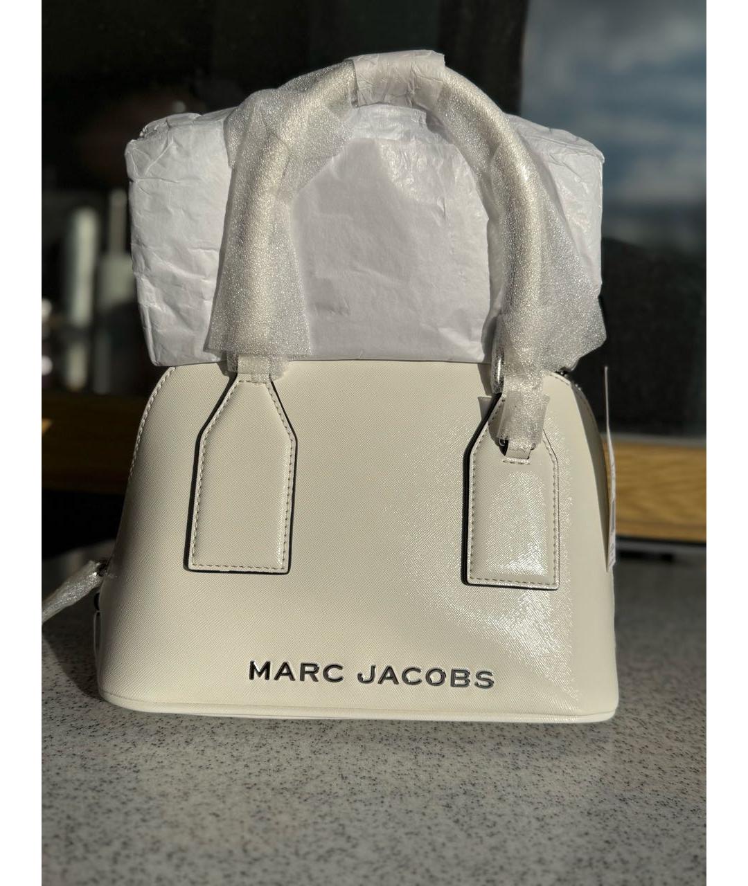 MARC JACOBS Белая сумка с короткими ручками из искусственной кожи, фото 4