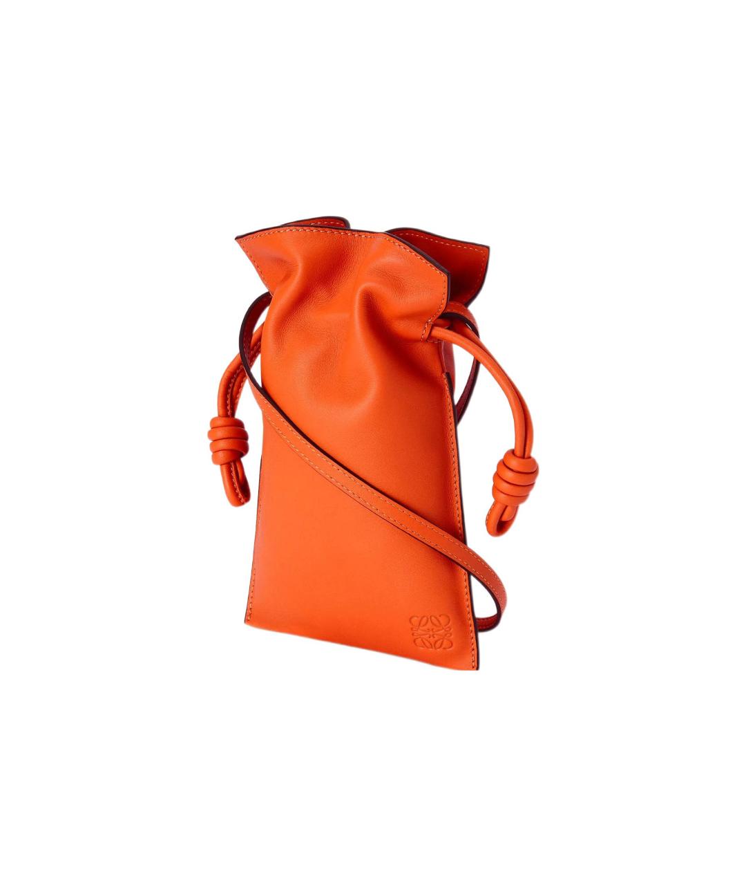 LOEWE Оранжевая кожаная сумка через плечо, фото 2
