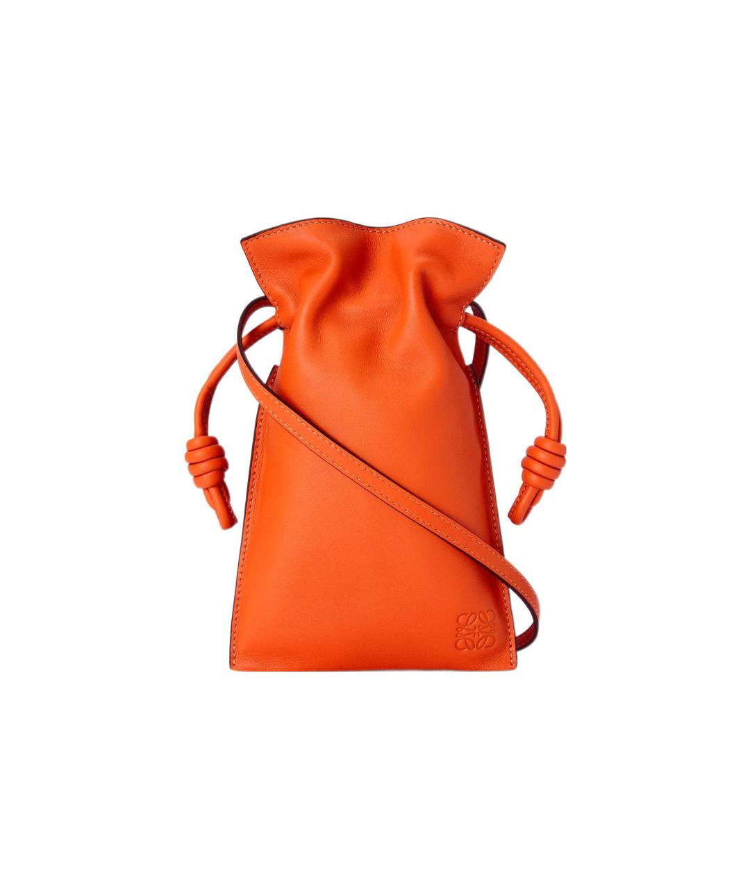 LOEWE Оранжевая кожаная сумка через плечо, фото 1