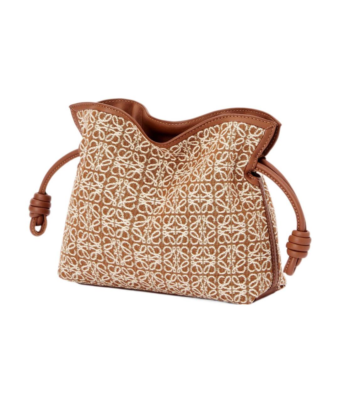 LOEWE Коричневая тканевая сумка через плечо, фото 2