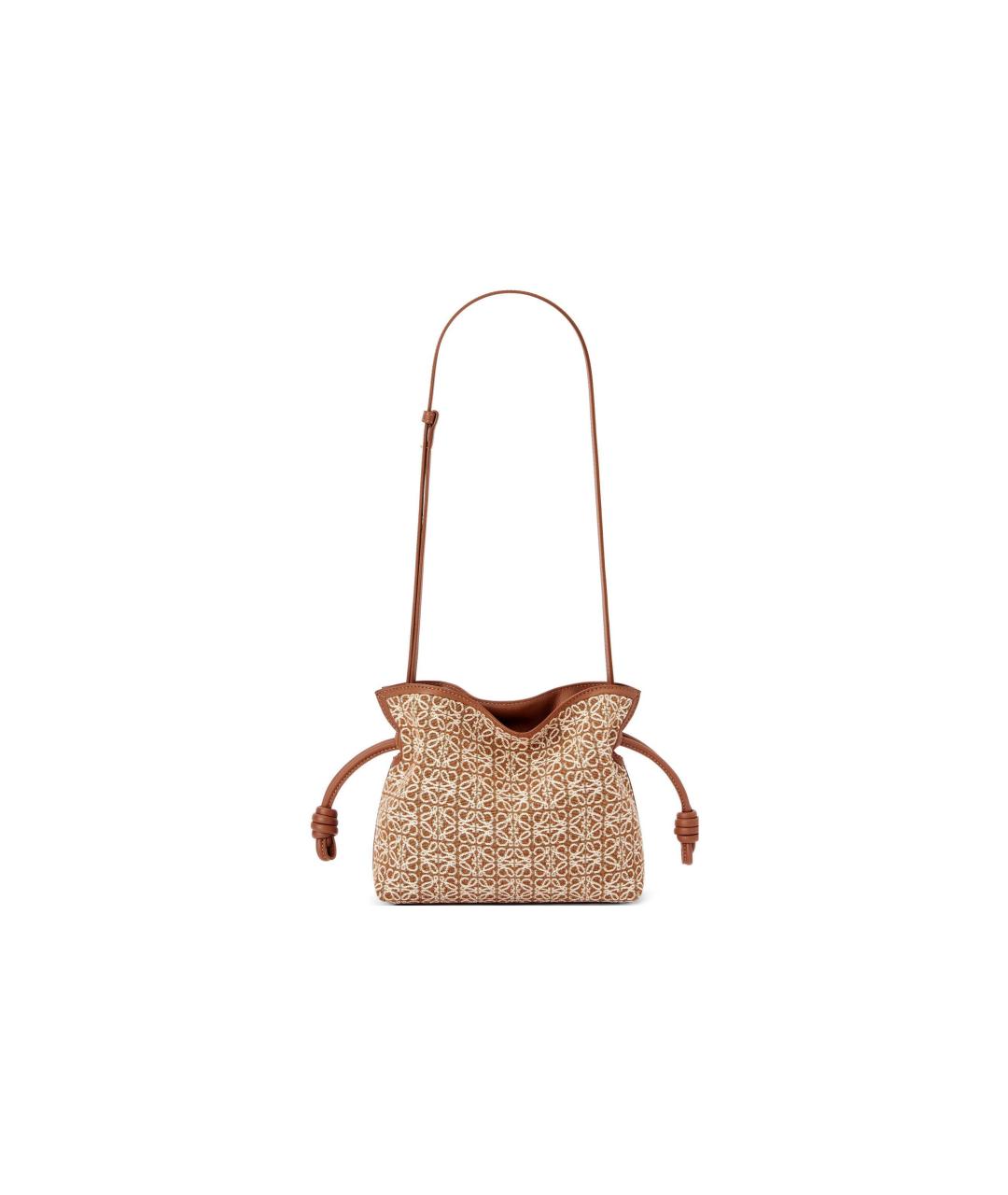 LOEWE Коричневая тканевая сумка через плечо, фото 4