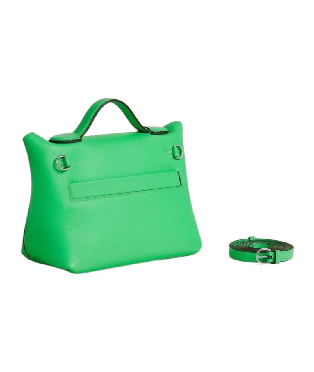 HERMES Зеленая кожаная сумка через плечо, фото 3