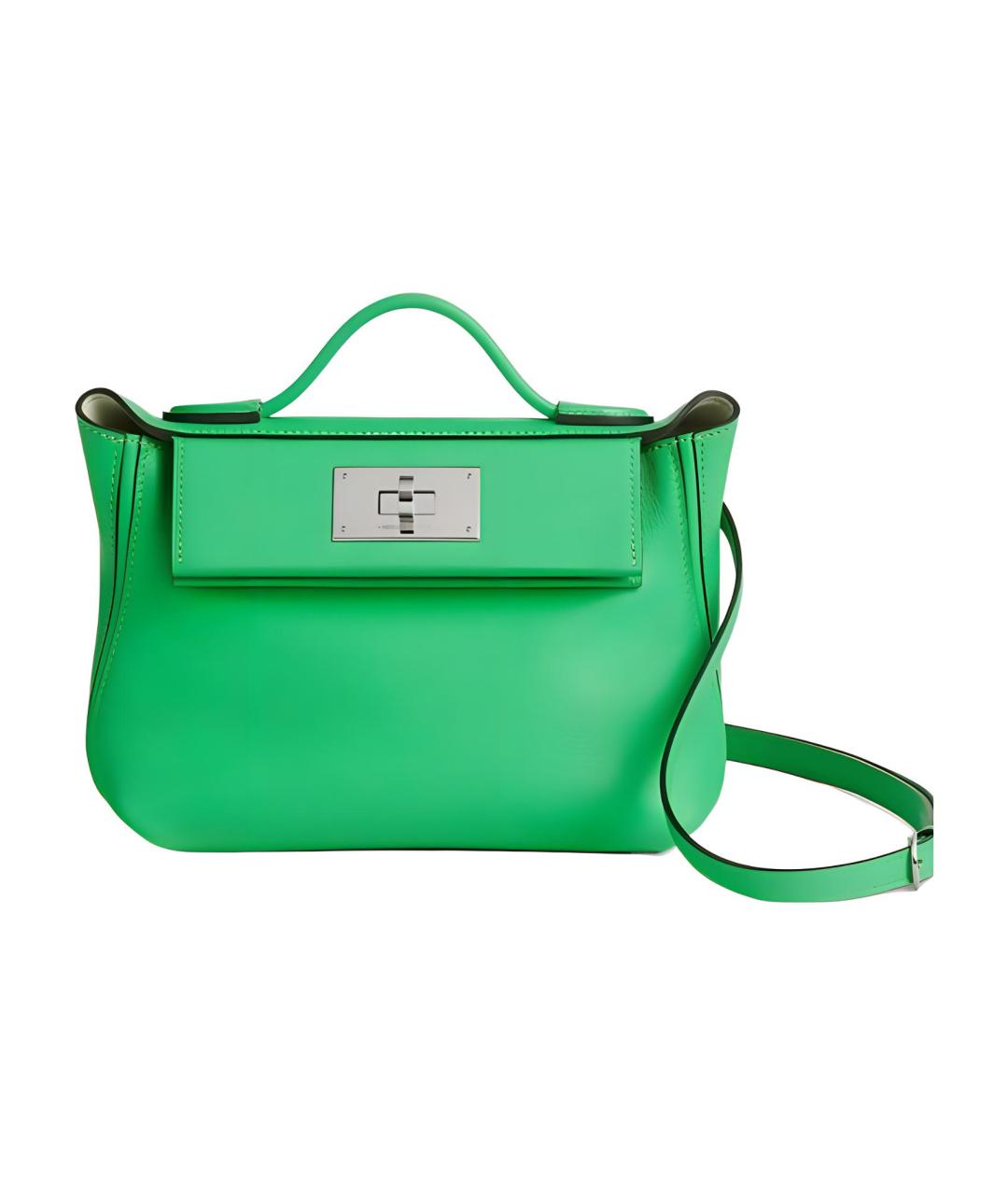 HERMES Зеленая кожаная сумка через плечо, фото 1