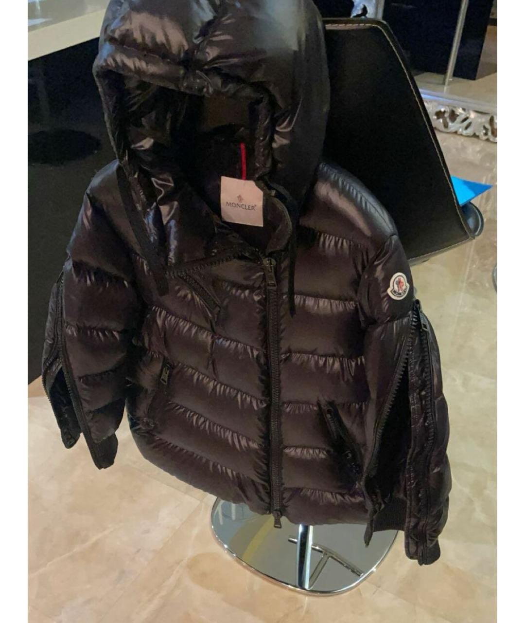 MONCLER Черный пуховик, фото 3