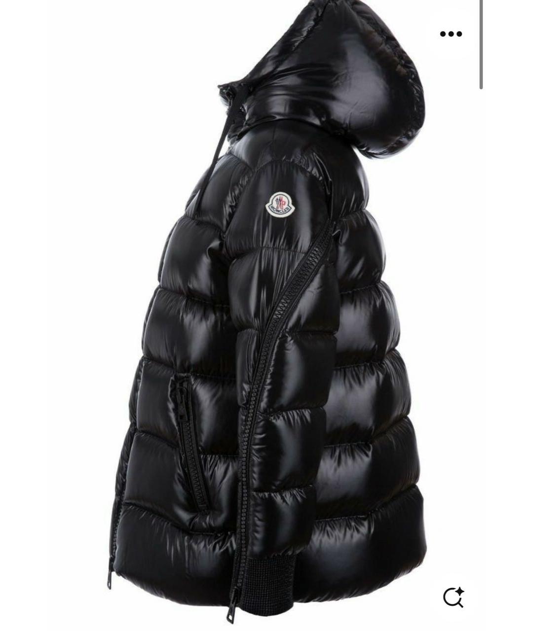 MONCLER Черный пуховик, фото 6