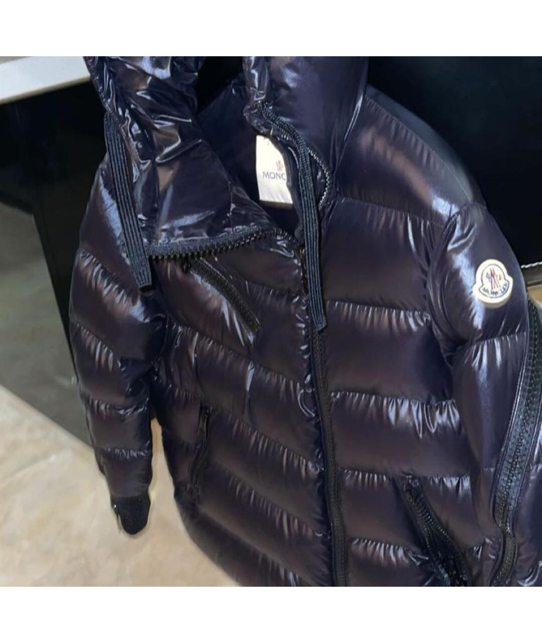 MONCLER Черный пуховик, фото 4