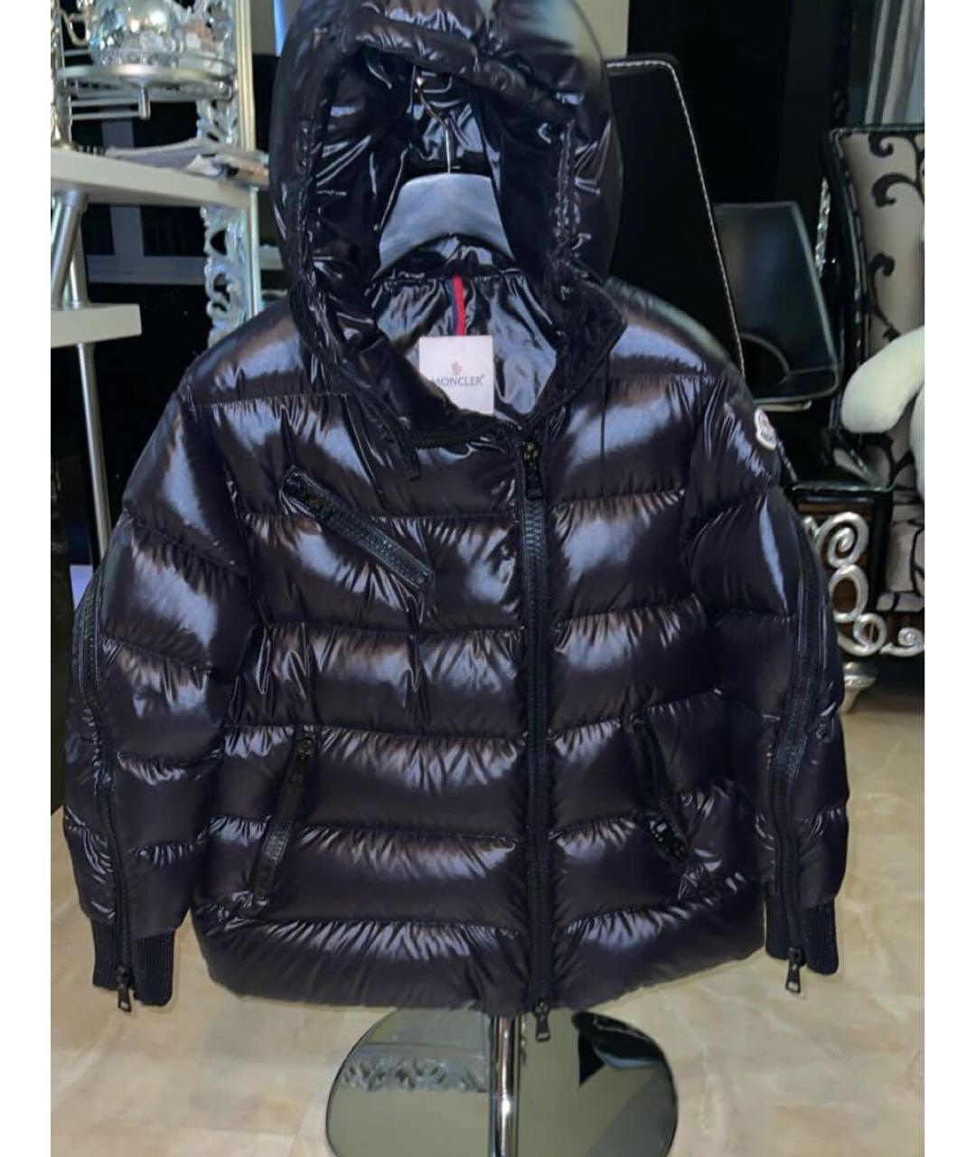 MONCLER Черный пуховик, фото 7