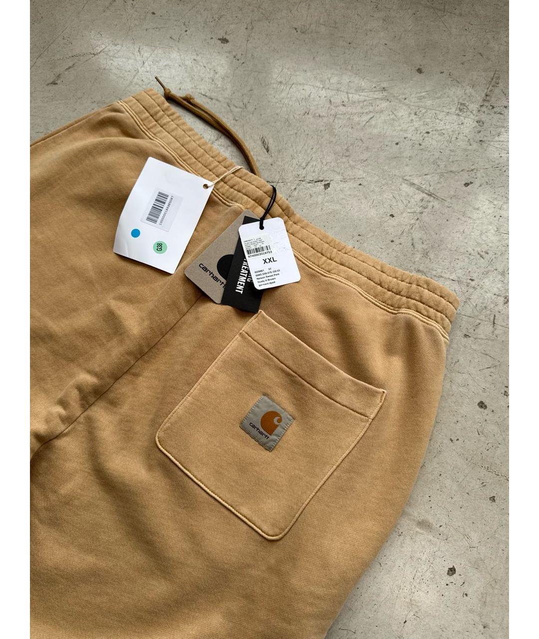 CARHARTT WIP Оранжевое хлопковые повседневные брюки, фото 2