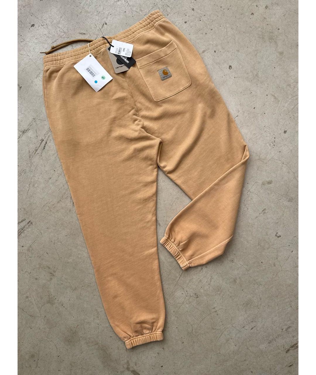 CARHARTT WIP Оранжевое хлопковые повседневные брюки, фото 3