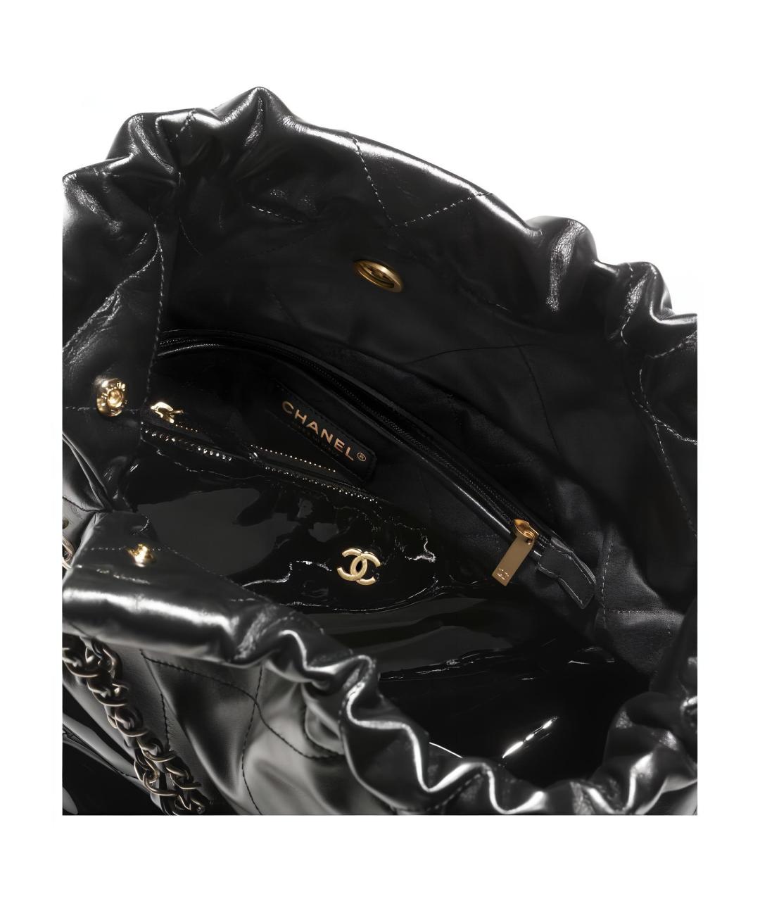 CHANEL Черная кожаная сумка через плечо, фото 3