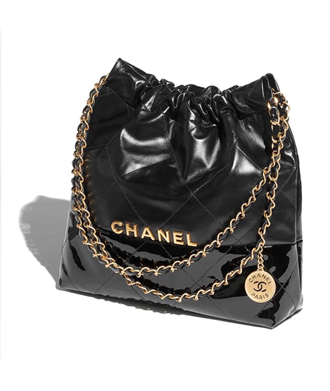 CHANEL Черная кожаная сумка через плечо, фото 5