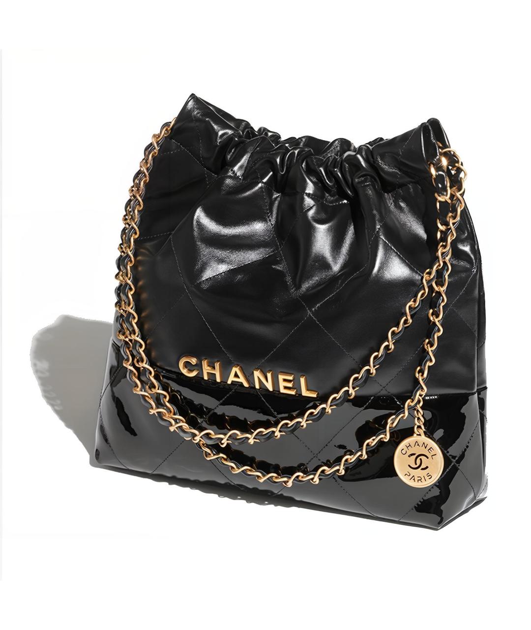 CHANEL Черная кожаная сумка через плечо, фото 6