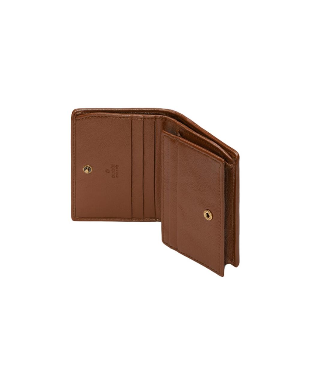 GUCCI Коричневый кожаный кардхолдер, фото 4