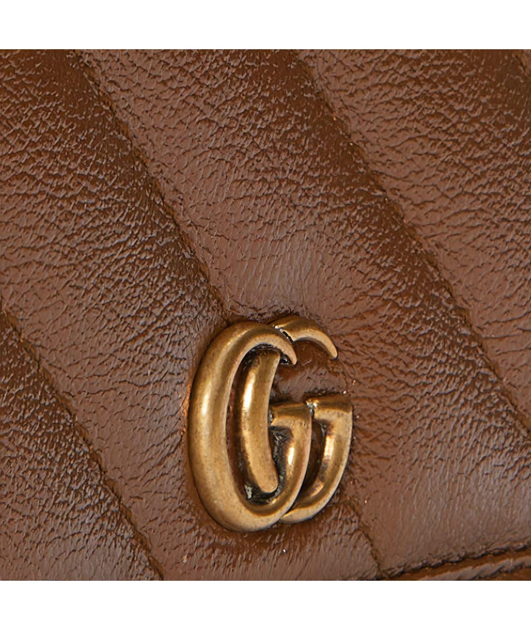 GUCCI Коричневый кожаный кардхолдер, фото 5