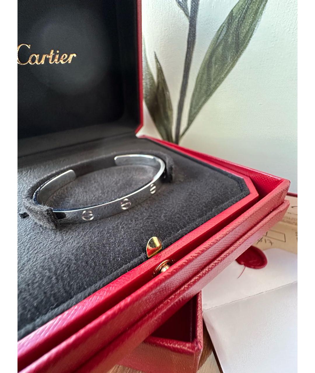 CARTIER Серебрянный браслет из белого золота, фото 6