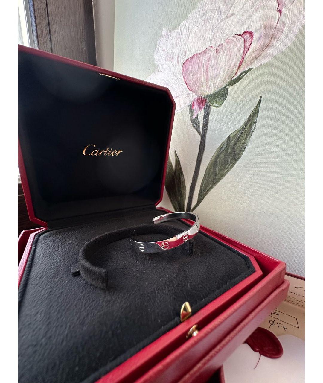 CARTIER Серебрянный браслет из белого золота, фото 5