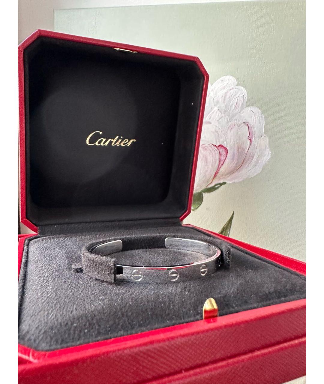 CARTIER Серебрянный браслет из белого золота, фото 3