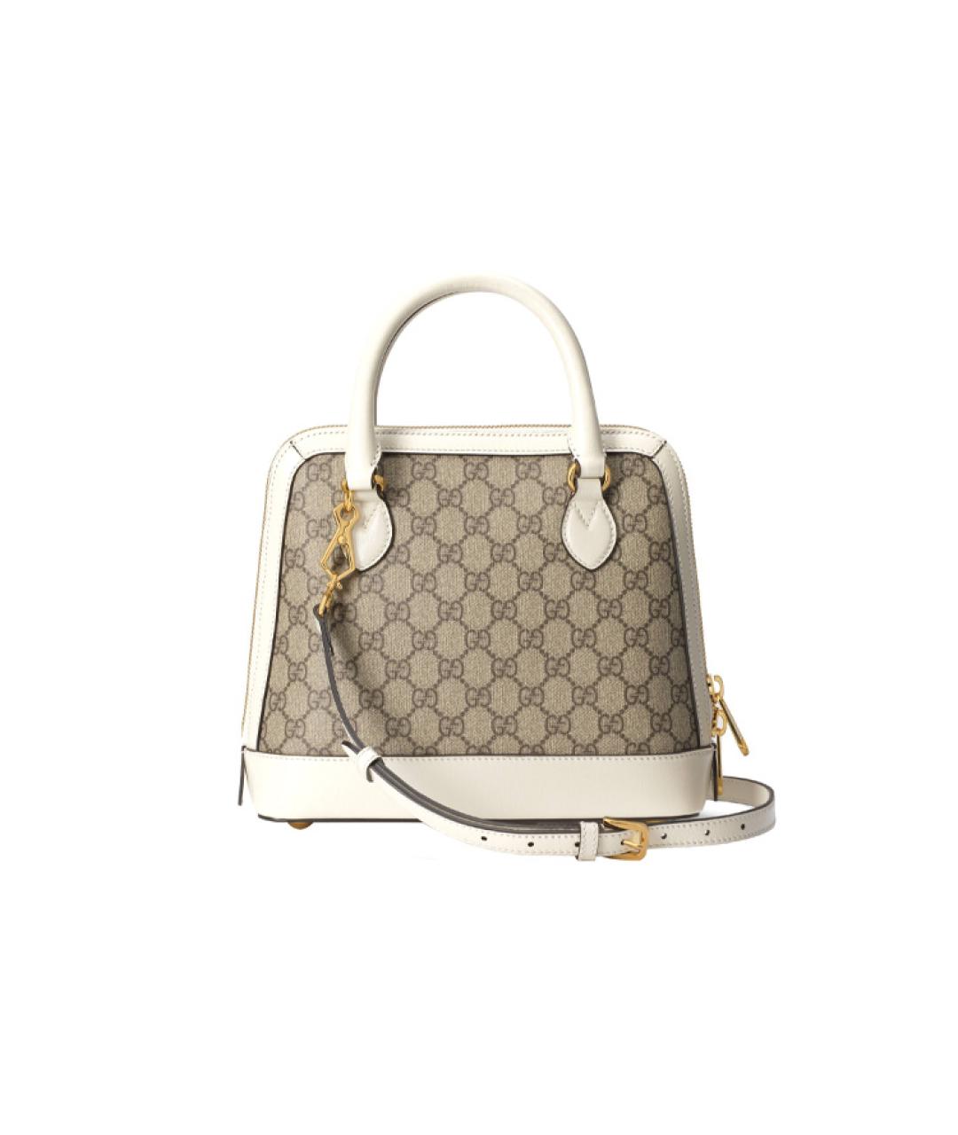 GUCCI Белая кожаная сумка через плечо, фото 4