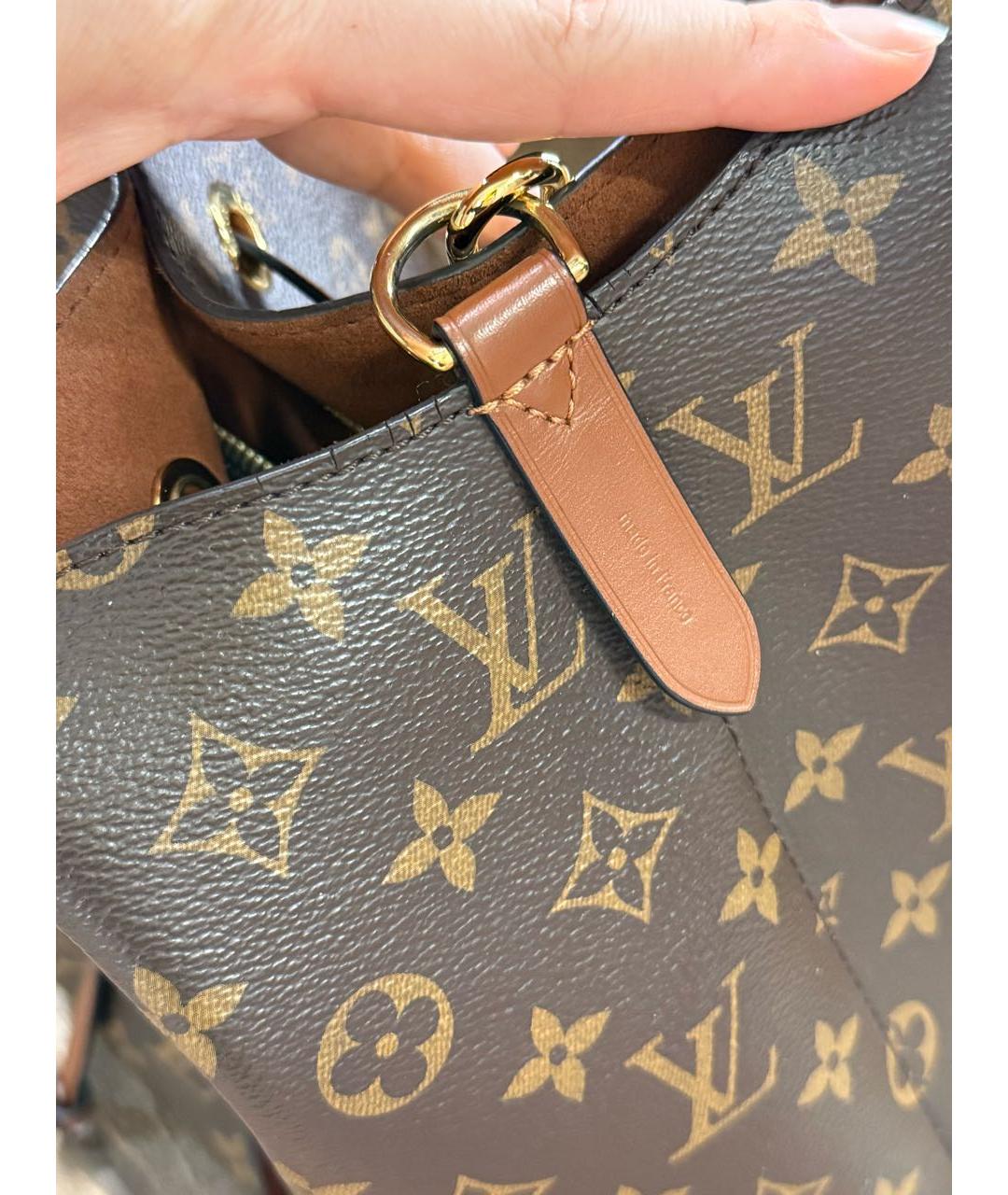 LOUIS VUITTON Коричневая кожаная сумка через плечо, фото 2