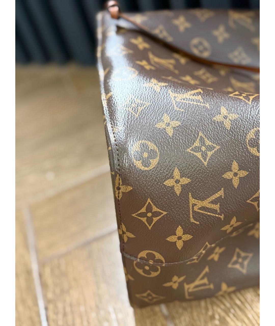 LOUIS VUITTON Коричневая кожаная сумка через плечо, фото 3