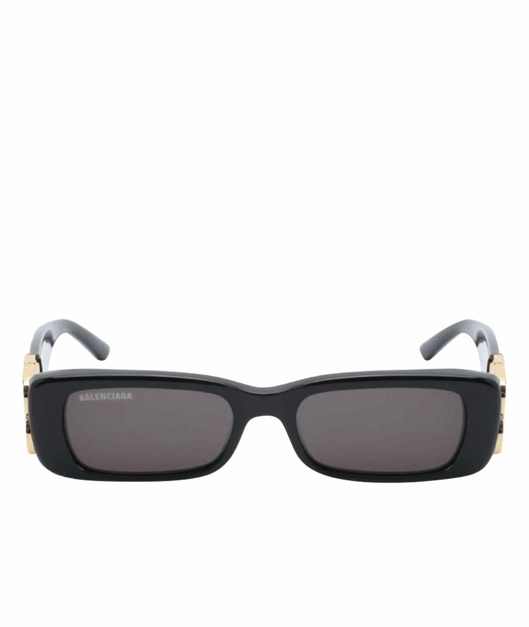 BALENCIAGA Черные пластиковые солнцезащитные очки, фото 1