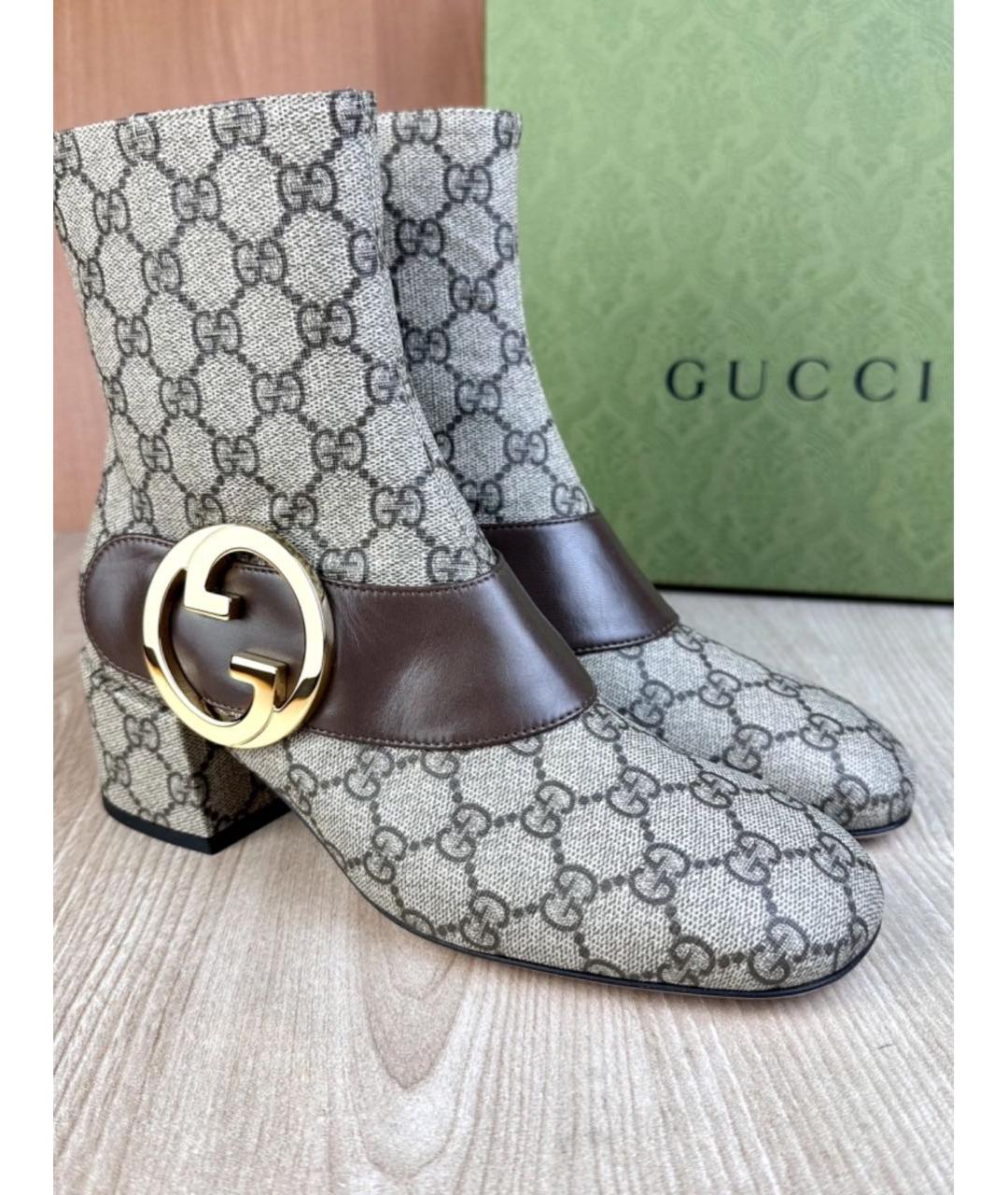 GUCCI Бежевые ботинки, фото 2