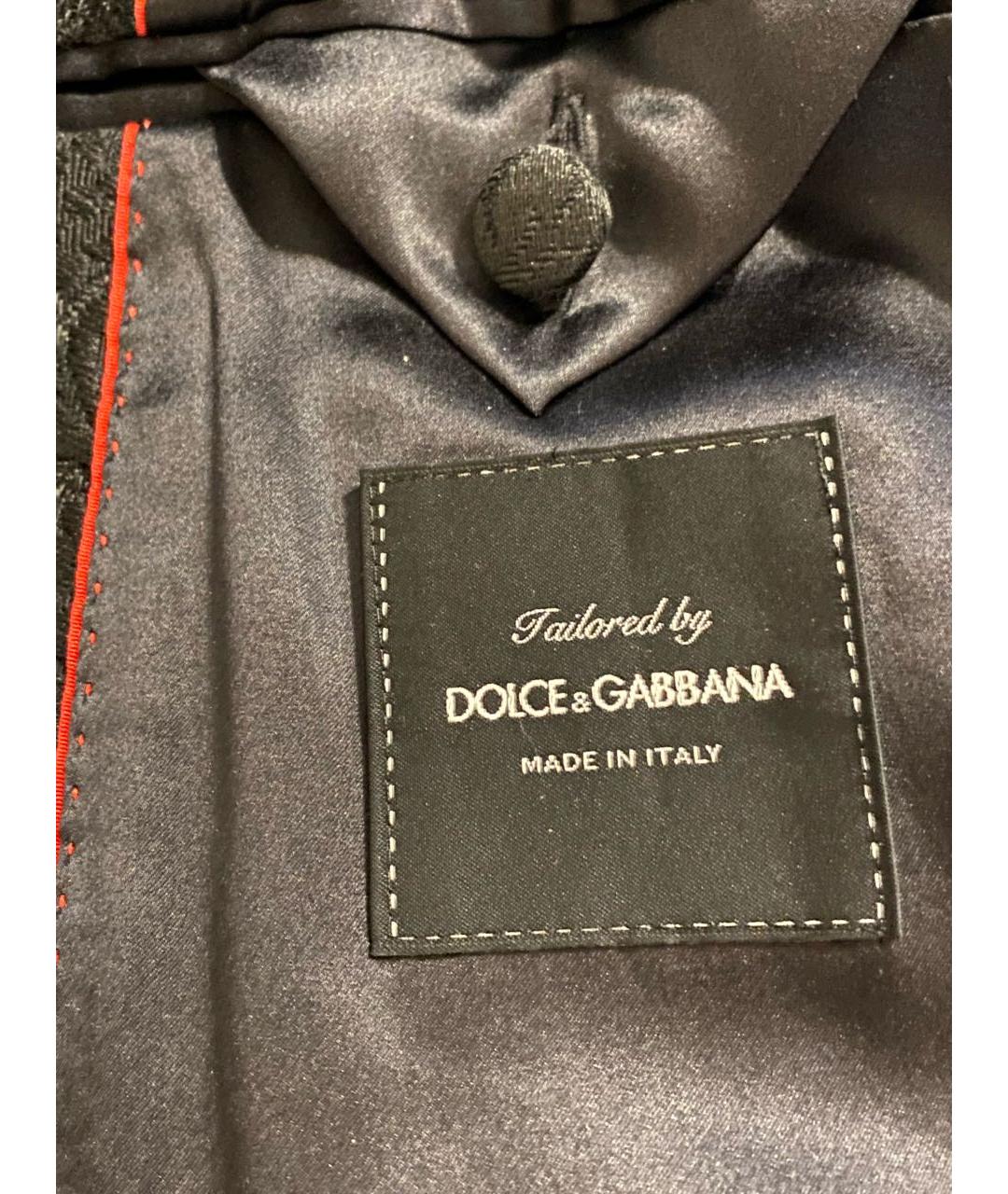 DOLCE&GABBANA Черный бархатный пиджак, фото 5