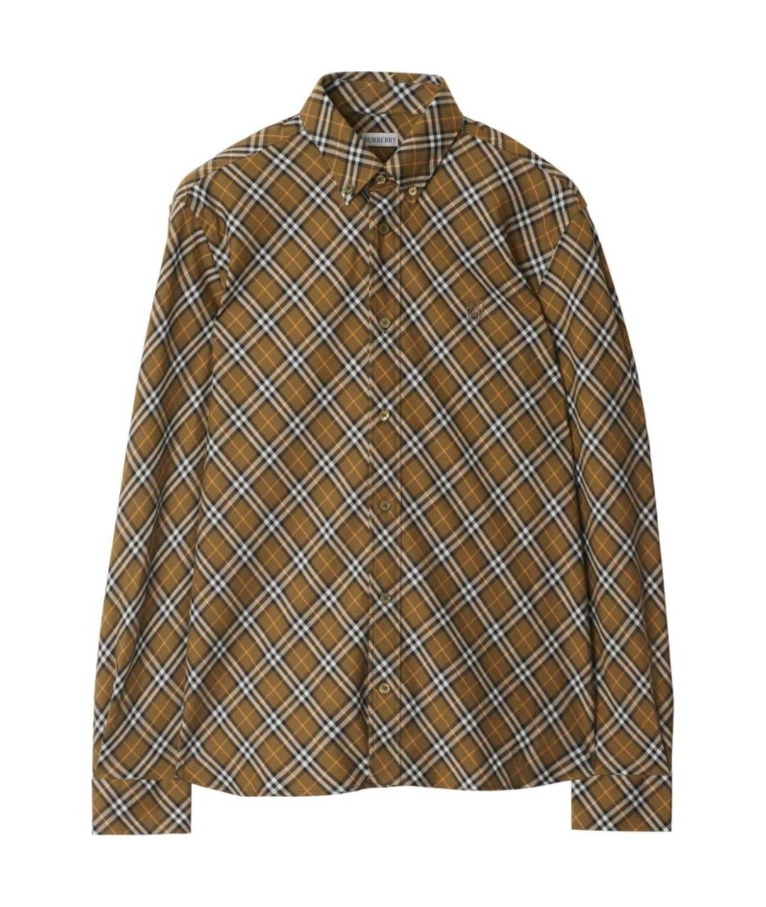 BURBERRY Бежевая хлопковая кэжуал рубашка, фото 1