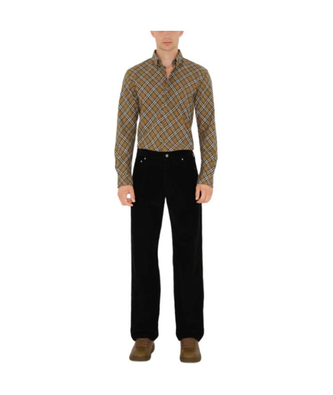 BURBERRY Бежевая хлопковая кэжуал рубашка, фото 2