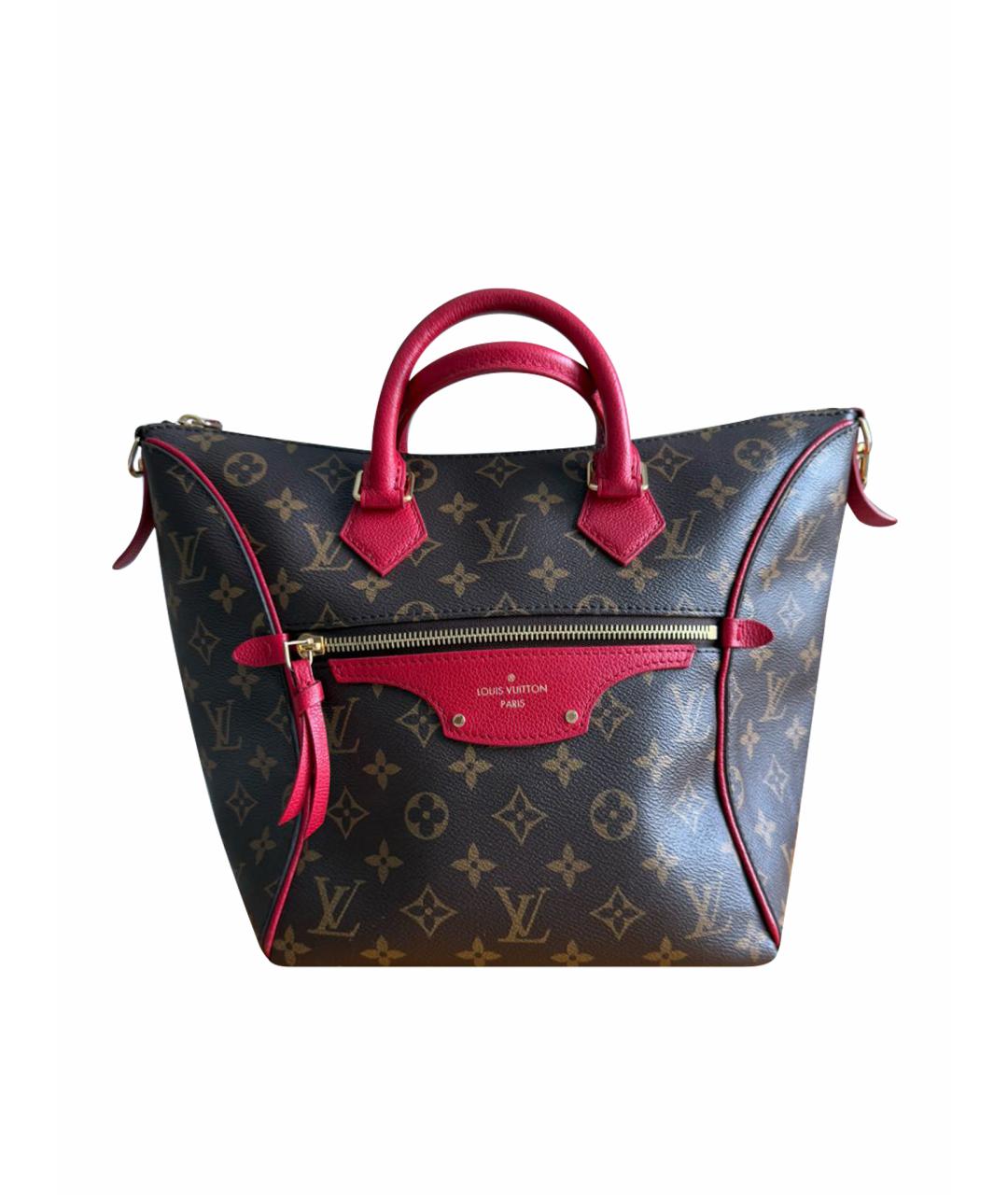 LOUIS VUITTON Красная кожаная сумка с короткими ручками, фото 1